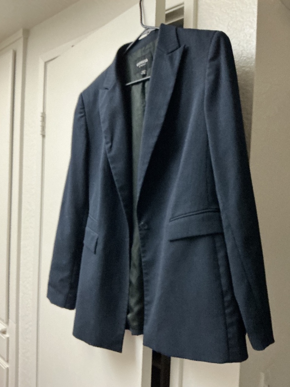 Vintage Y2K Express jacket Navy black pinstripe size 13